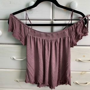 American Eagle tie off the shoulder top